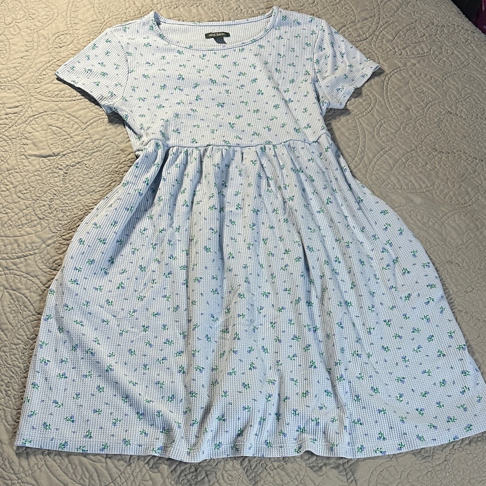 Wild Fable Light Blue Floral Dress